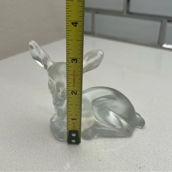 Vintage Fenton Clear Satin Fawn Deer - Picture 13 of 13
